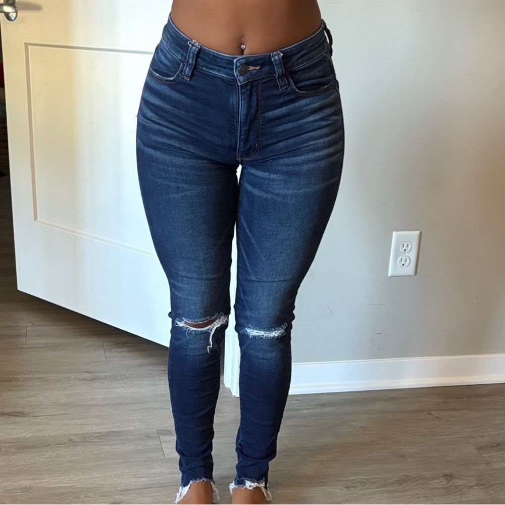 American Eagle Outfitters Dark Blue Super Hi Rise Jegginga